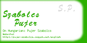 szabolcs pujer business card